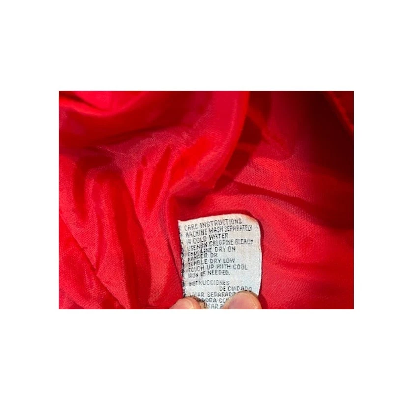 Vintage 90s Current Seen Striped Colorblock Jacket Red Large Windbreaker Retro - product detail image 5
