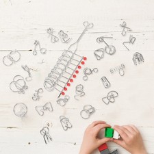  25 sztuk Metalowe zagadki Mind-Teaser-Puzzle dla dorosłych Pierścienie dziecięce