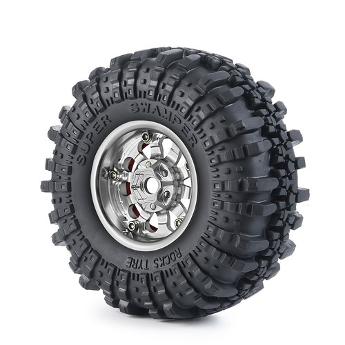 4x 1.9 RC Auto Räder Beadlock Felgen Reifen Set für 1/10 RC Axial SCX10 90046 TRX4 - Bild 67 von 144
