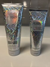 Bath  Body Works Platinum Set- Moisturizing Body Wash  Cream. New, Full Sized.
