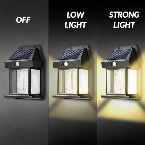 2 pcs Solar Wall Lights Pathway Motion Sensor LED Bulb Outdoor Lamp Waterproof - Picture 9 of 19