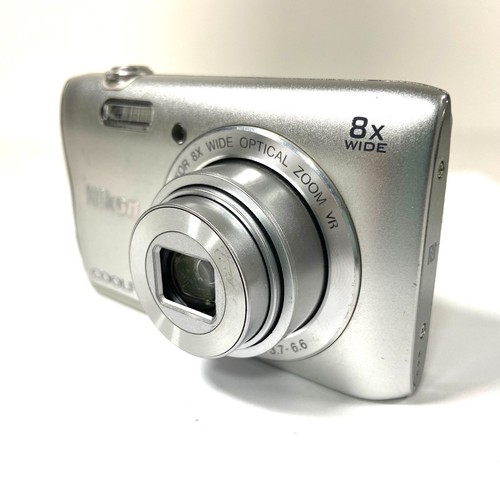 Nikon Coolpix A300 Silver 20.1 MP 8x Zoom Digital Camera from Japan [READ] #1682 - Picture 2 of 13