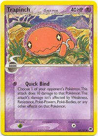 Pokemon EX Dragon Frontiers  69/101 Trapinch Card
