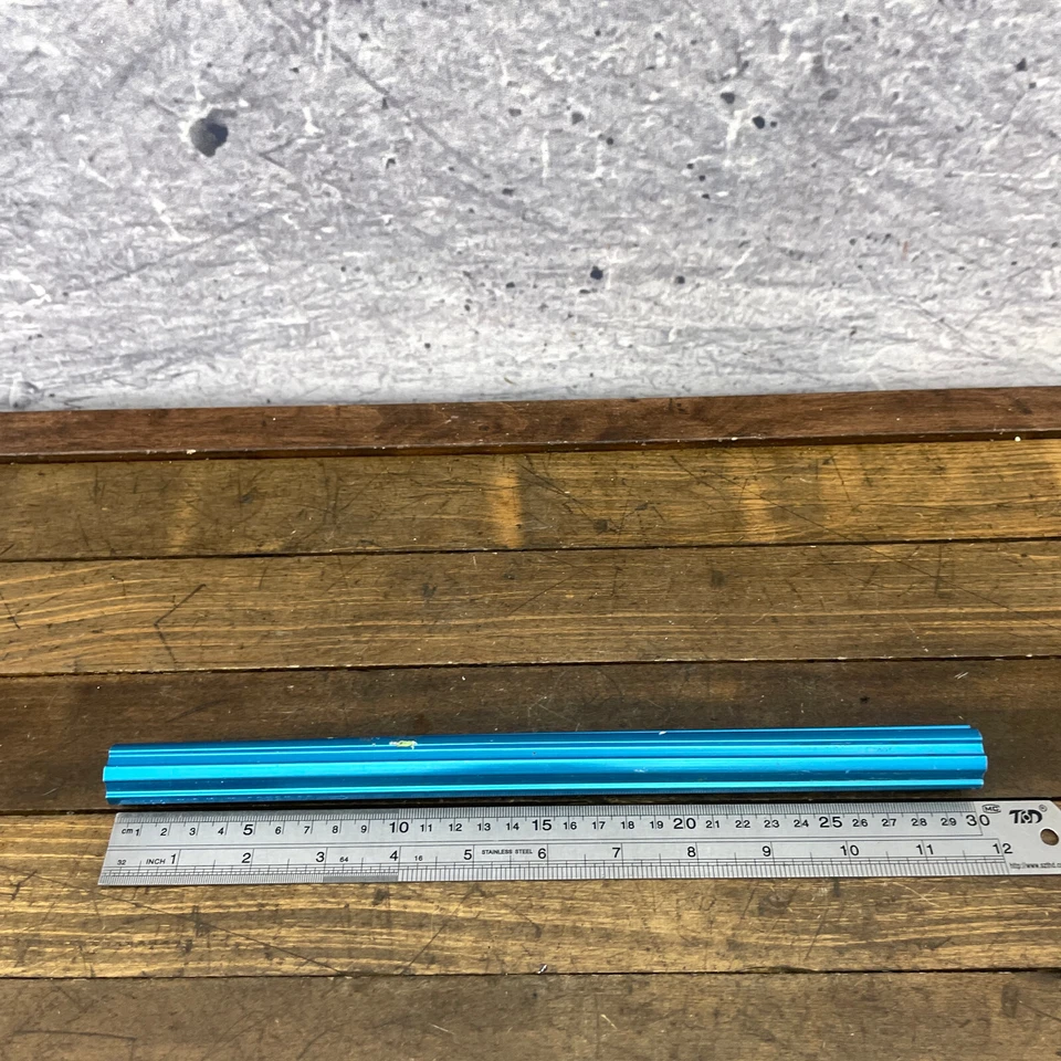 Tija de sillín BMX acanalada azul 22,2 mm NOS Old School BMX OG Post 12 pulgadas aleación años 80 70 Foto 3 de 4