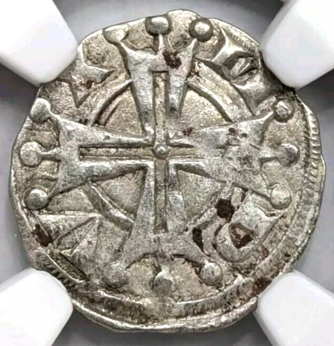 Raymond V France Provence NGC MS-61 Silver Denier Knights Templar Crusader