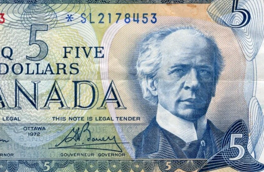 Canada  $5 1972 BC-48bA / P-87b Circulated Replacement /Asterisk Note *SL2178453 - Image 3 of 4