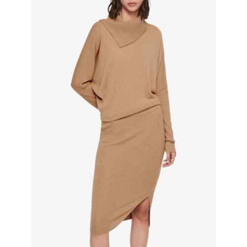 AllSaints Sofi Knit Dress, Toffee Brown Size Small - image 1