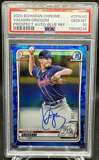 🔥2020 BOWMAN CHROME VAUGHN GRISSOM 1ST BLUE REFRACTOR RC AUTO PSA 10 ANGELS!