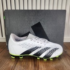 Adidas Predator Accuracy.4 FxG Kid 12K White Black Athletic Soccer Cleats IE9434