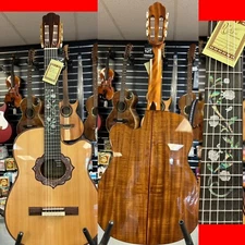 DON CORTEZ REQUINTO Guitarra Alex Deluxe DX934-CEQ ACASIA Enconchado Pastilla