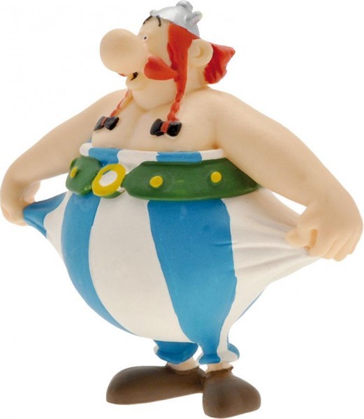 Astérix figurine Obelix tenant son pantalon 7 cm 605593