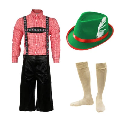 ILOVEFANCYDRESS BAVARIAN BEER MAN LEDERHOSEN COSTUME OKTOBERFEST FANCY DRESS MENS GERMAN OUTFIT