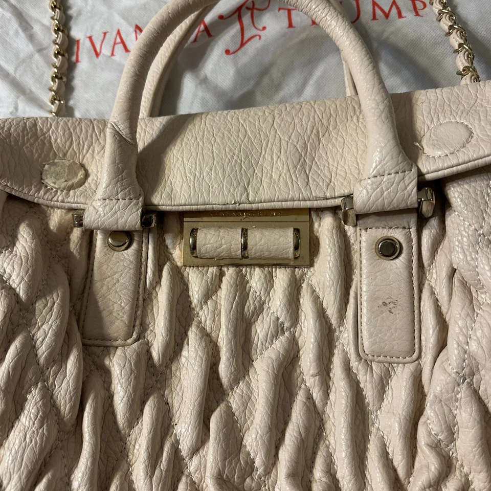 IVANKA TRUMP 皮革双向单肩包米色 — 第 2/4 张图片