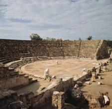 Roman Theatre In Salamis, Cyprus 1965 Historic Old Photo