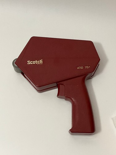 Vintage Scotch ATG 751 Adhesive Transfer Application Burgundy Red - used