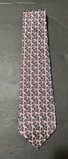 Kuppenheimer Men's Clothiers 100 Imported Silk Red Geometric Tie Made in USA