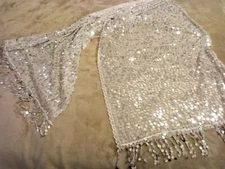 Long 69" Scarf/Hijab For Parties W/3" tassels Scarf Wrap Belly Dancing 23" Wids