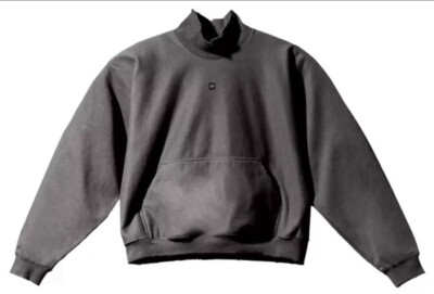 Yeezy Gap Balenciaga High Neck Mockneck Sweater Men s Small DKGR1 Dark Grey