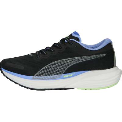 Puma Deviate Nitro 2 Womens Running Shoes Black Cushioned Carbon Sports Trainers