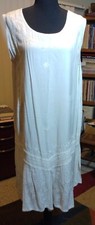 White Sleeveless Dress  100% Viscose India Embroidered size XXL