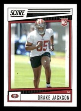 2022 Score #316 Drake Jackson Rookie San Francisco 49ers