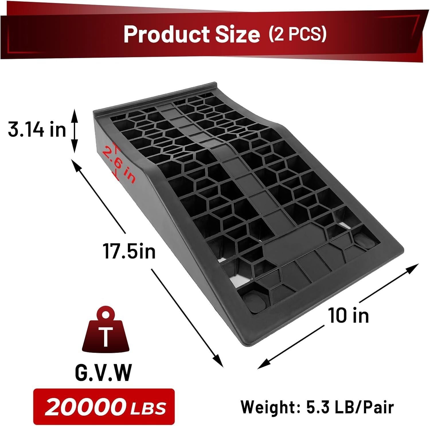 Car Ramps for Lift and Vehicle Maintenance, Portable Low Profile Car Ramps for