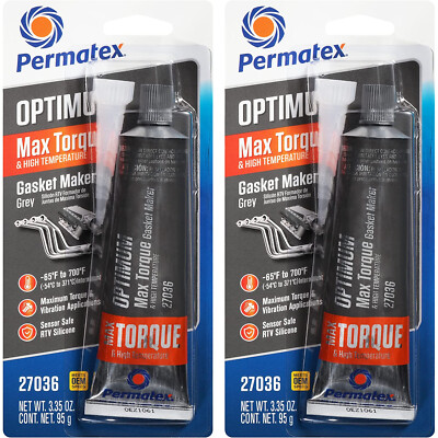 Permatex 27036 Optimum Grey RTV Silicone Gasket Maker Set 6.70oz (2 x 3.35oz)