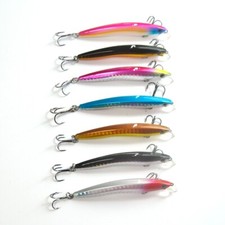 7Pcs 8cm Minnow Sinking Fishing Lures Diver Crankbait With Box