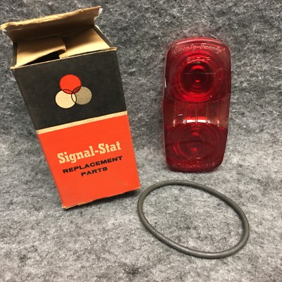 (1) Signal-Stat 9006 12MR Red Plastic Side Marker Clearance Light Lens ...