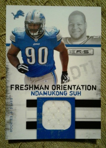 2010 Ndamukong Suh Topps Chrome RC & Rookies & Stars Freshman Orientation 28/299 - Picture 3 of 4