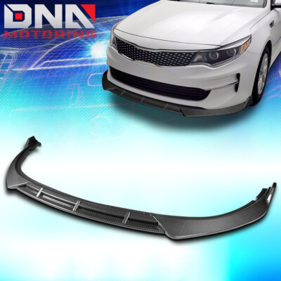 For 2016-2018 Optima LX/EXTurbo 3Pcs Front Bumper Lip Splitter Carbon Fiber Look