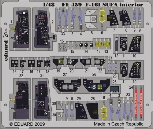 Eduard FE459 F-16I SUFA interior S.A. KINETIC Scala 1/48 - Immagine 3 di 3