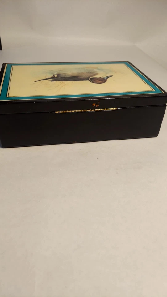 Vtg. 1986 "Pintail Duck" Giordano Art Ltd. Lacquered Box Playing Cards... - Image 4 of 4
