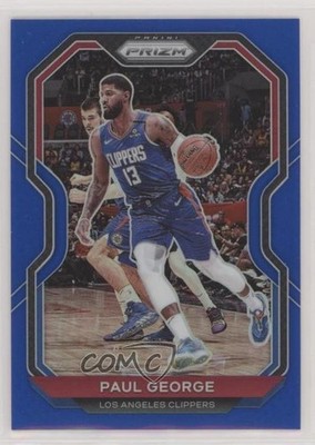 2020-21 Panini Prizm Blue Prizm 24/199 Paul George #14 uk2