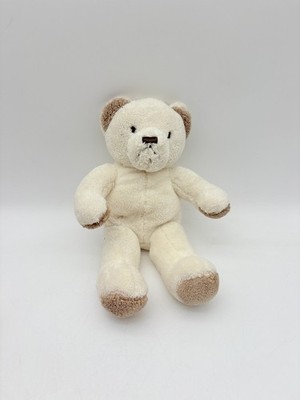 Brookstone Nap Bear Plush Teddy White Brown Soft Toy Comfort Lovey 10'' 