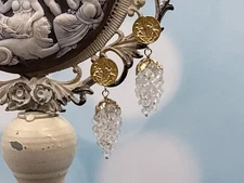 TAGLIAMONTE Designs  (2357E) 925SS/YGP Quartz Earrings*Maypole*Reg.$200