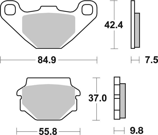 Brembo 07KS0432 BremsbeläGe Hinten/Vorne, Anwendung: StraßE, Material: Keramik /-image