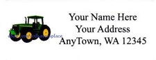 30 Personalized Tractor Return Address labels  1"x 2.625"  Free USA Shipping