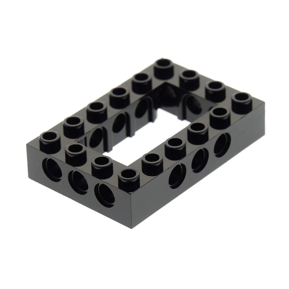 1X Lego Technic Building Brick Frame 4X6 Black Hole Beam 4144025 40344 32531