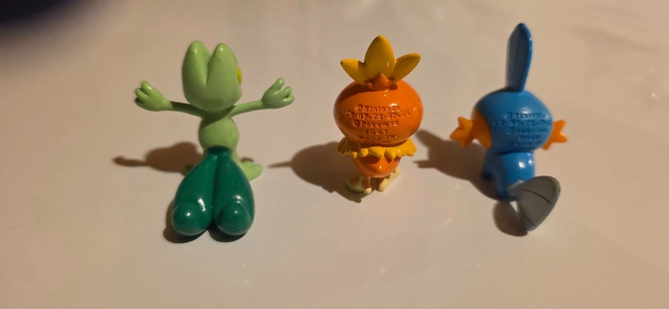 GEN 3 STARTER TRIO Figura Pokémon MUDKIP, TORCHIC, TREECKO 1999 Raro Foto 3 de 3