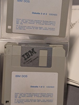 IBM DOS バージョン 5.0/J Vintage IBM DOS 5.0 Disk Operating System - Version 5.02 with set
