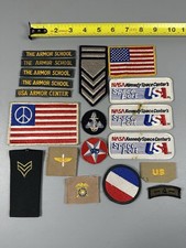 Lot Of 19 Vintage US Military And Other Patches USA NASA PEACE SIGN