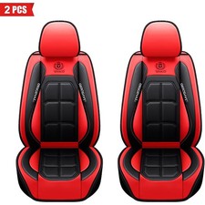 2 Pack Universal Fit Pu Leather Car Front Seat Covers All-season Full Surrounded 2 Pack Universal Fit Pu Leather Car Front Seat Covers All-season Full Surrounded