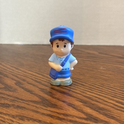 Fisher-Price Little People Male Mail Carrier Blue Hat Mailman 2013, 1-5 Years