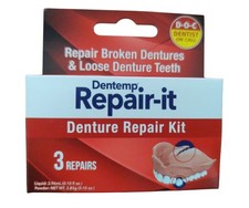Dentemp Repair-it Emergency Dental Repair Kit Broken Loose Dentures - 3 Repairs