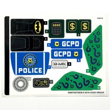 LEGO STICKER SHEET 76120 Batman Batwing And The Riddler Heist DC Comics