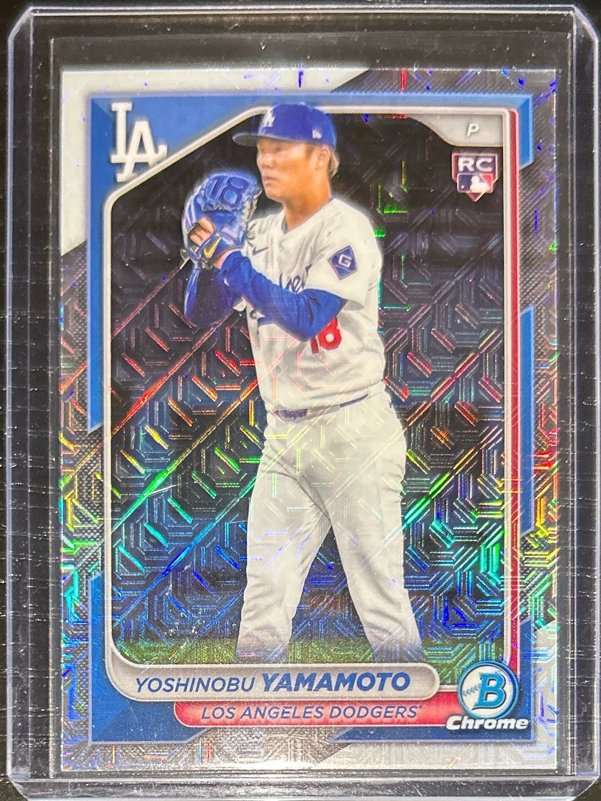 2024 Bowman Chrome - Yoshinobu Yamamoto Rookie #73 Mojo Refractor (RC)