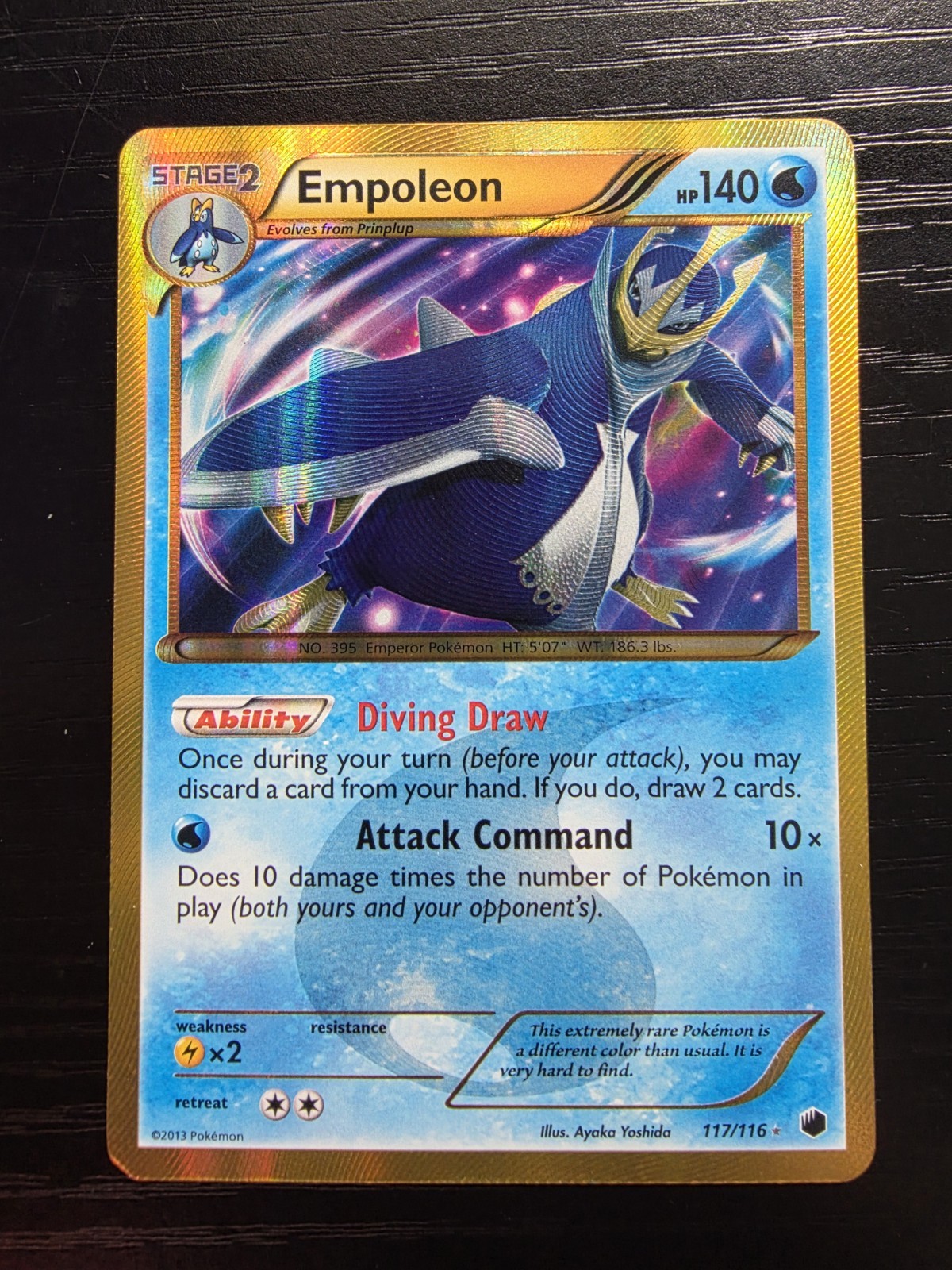 Pokémon Empoleon Plasma Freeze 117/116 Secret Rare Holo English Card NM-VLP