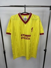 Liverpool FC 1986-87 Score Draw Vintage Size M Yellow Soccer Jersey