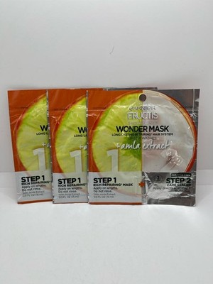 3 PACK Garnier Fructis Amla Wonder Mask Hair Treatment, 1 fl. oz.